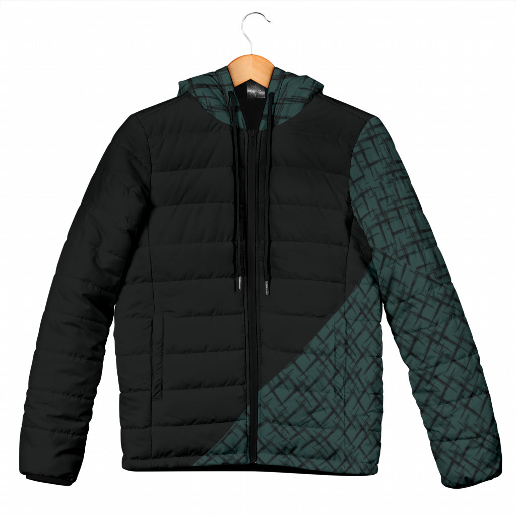Jacke scharz/türkis gemustert