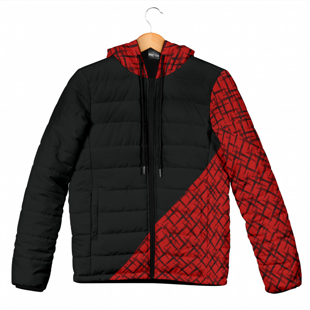 Jacke scharz/rot gemustert