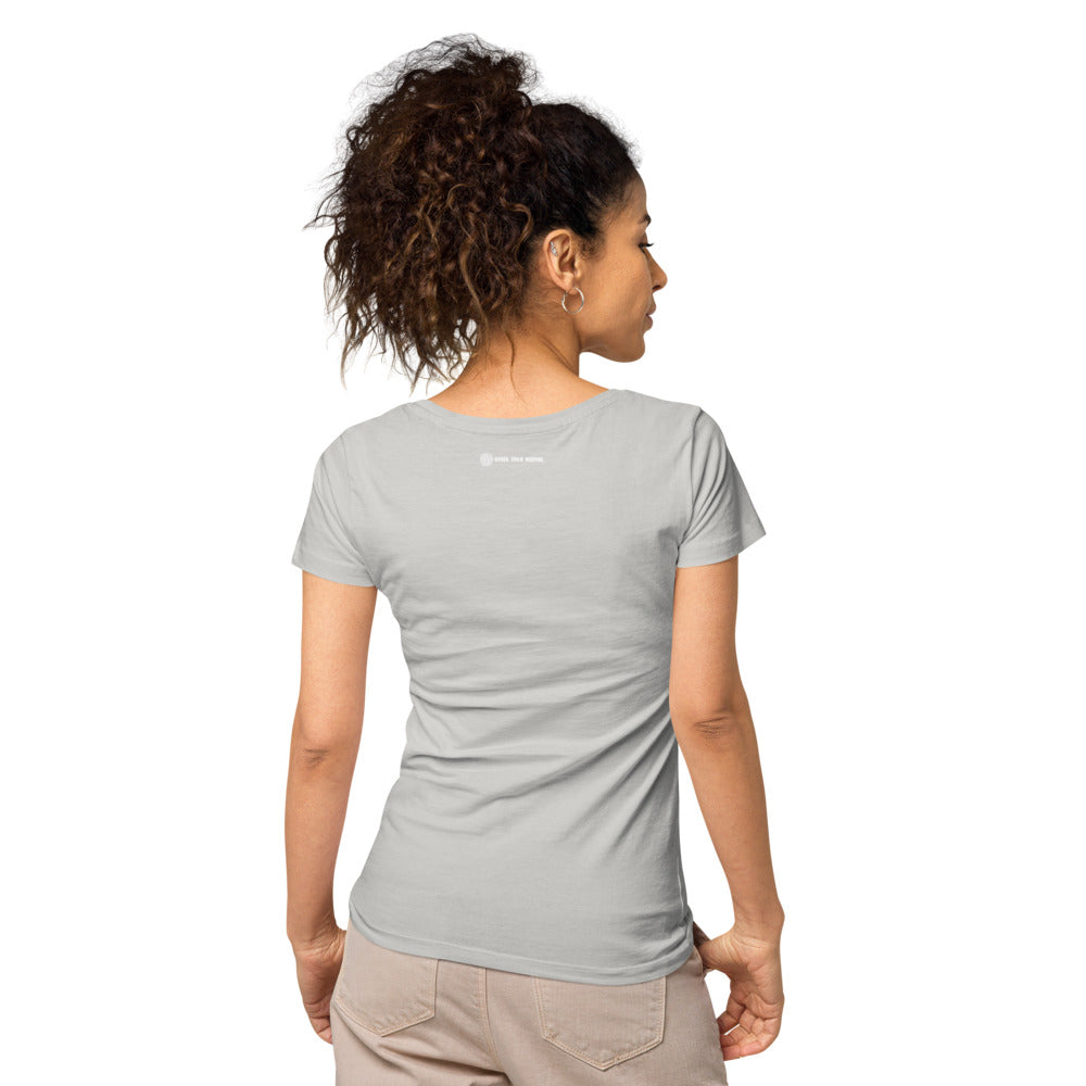 Basic Bio-T-Shirt für Damen, schwarz/weiß kariert