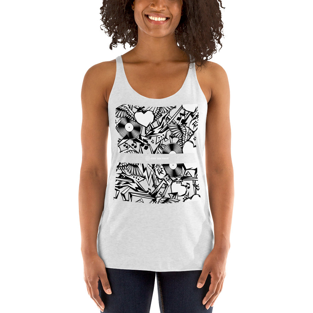 Racerback Tank-Top für Damen "Rock'n'roll"