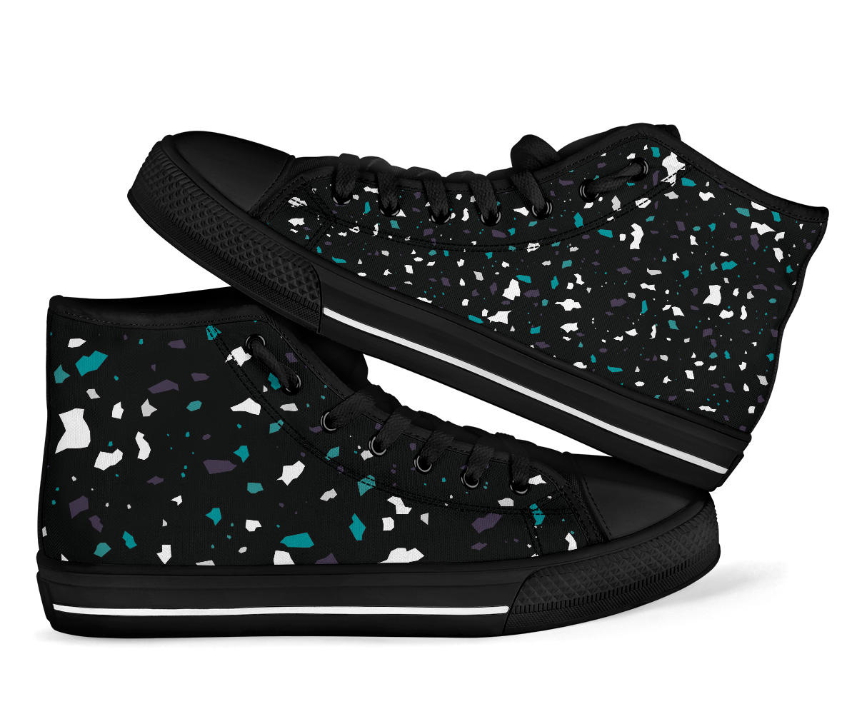 Designer-Sneaker "Melanie" - schwaz/weiß/türkis