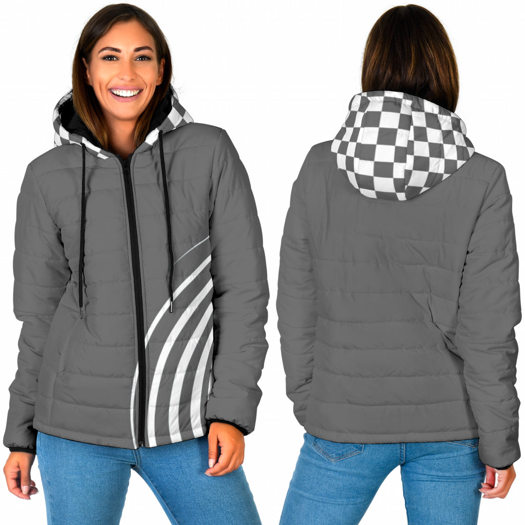 Übergangsjacke / Steppjacke "Sylli" grau/weiß