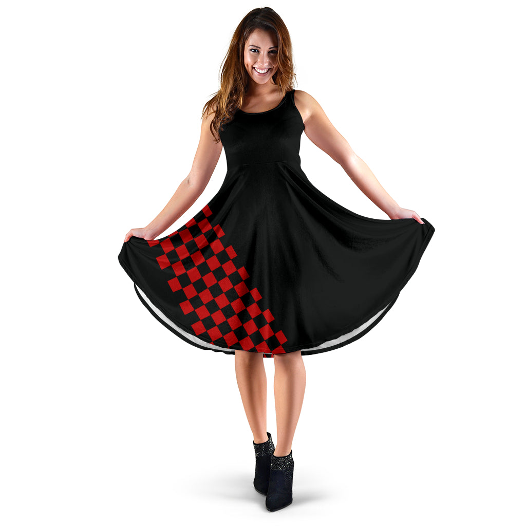 Designer-Kleid "Fred, schwarz/rot kariert