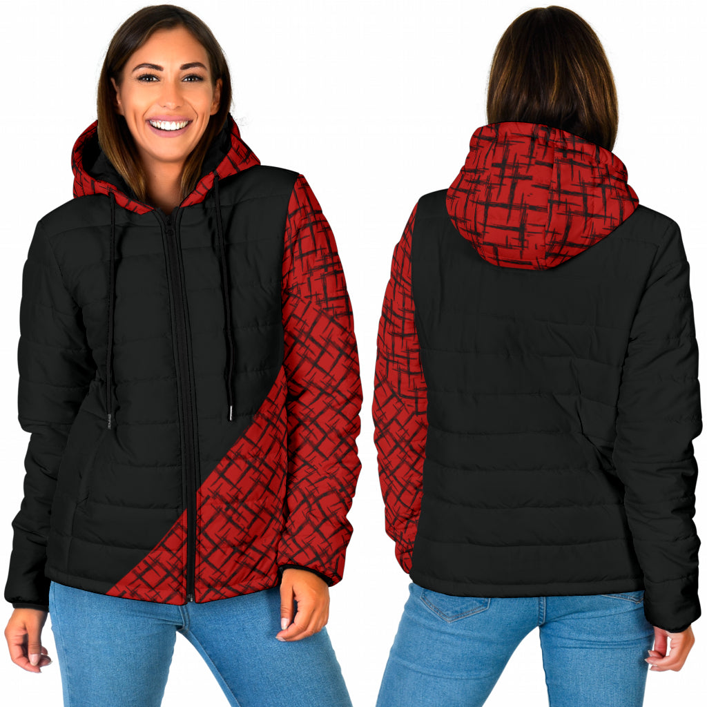 Jacke scharz/rot gemustert