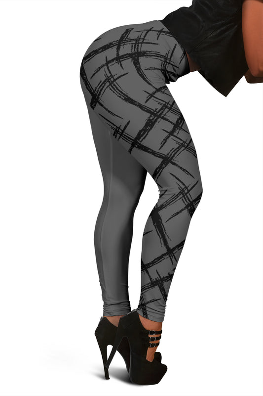 Designer Leggins - schwarz/grau