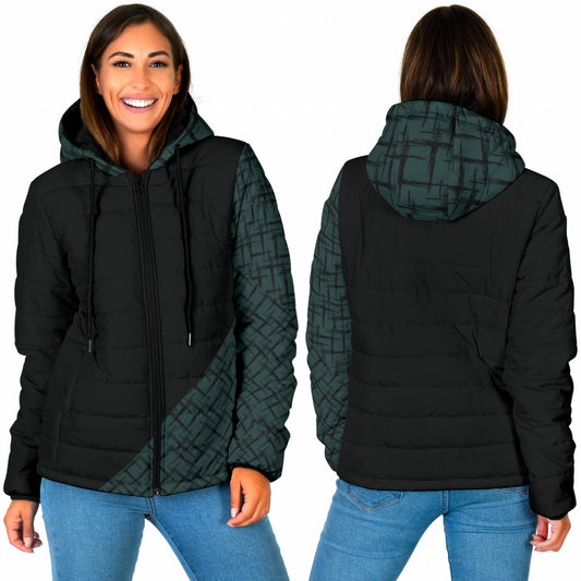 Jacke scharz/türkis gemustert