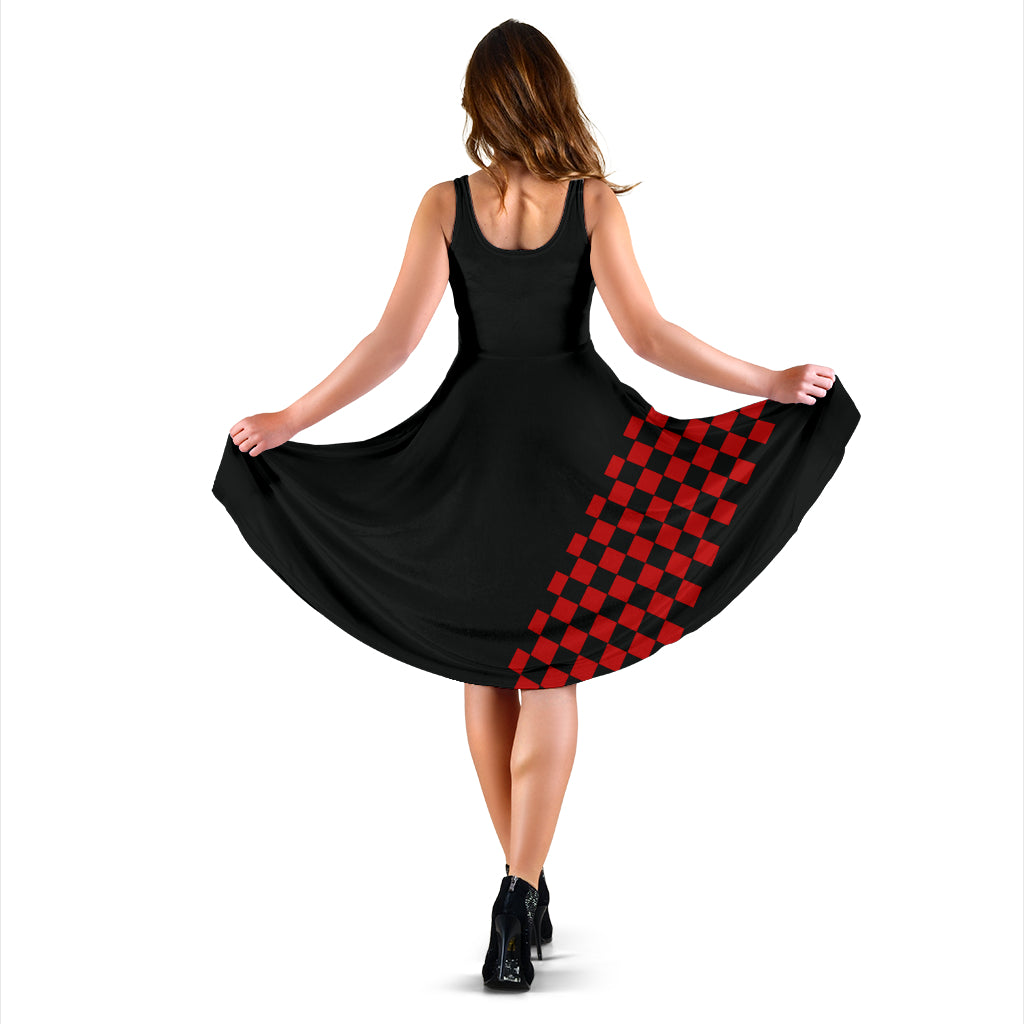 Designer-Kleid "Fred, schwarz/rot kariert