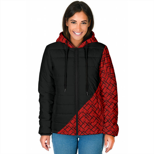 Jacke scharz/rot gemustert