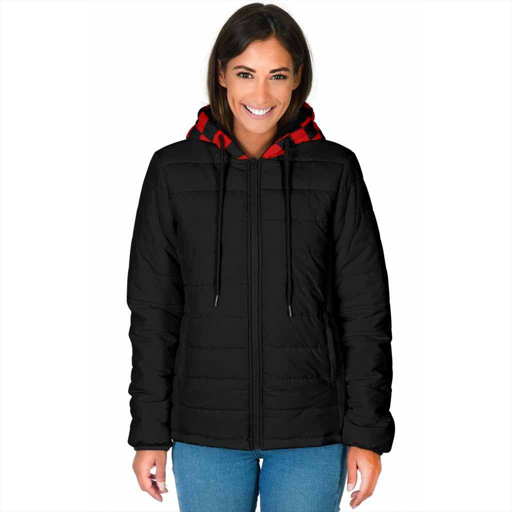 Übergangsjacke / Steppjacke "Fred", schwarz-rot kariert