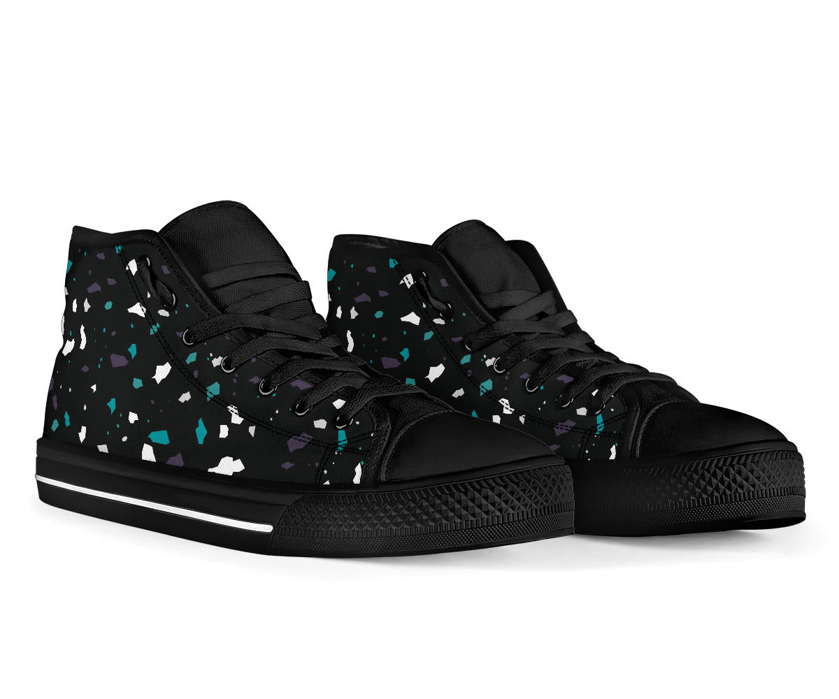 Designer-Sneaker "Melanie" - schwaz/weiß/türkis