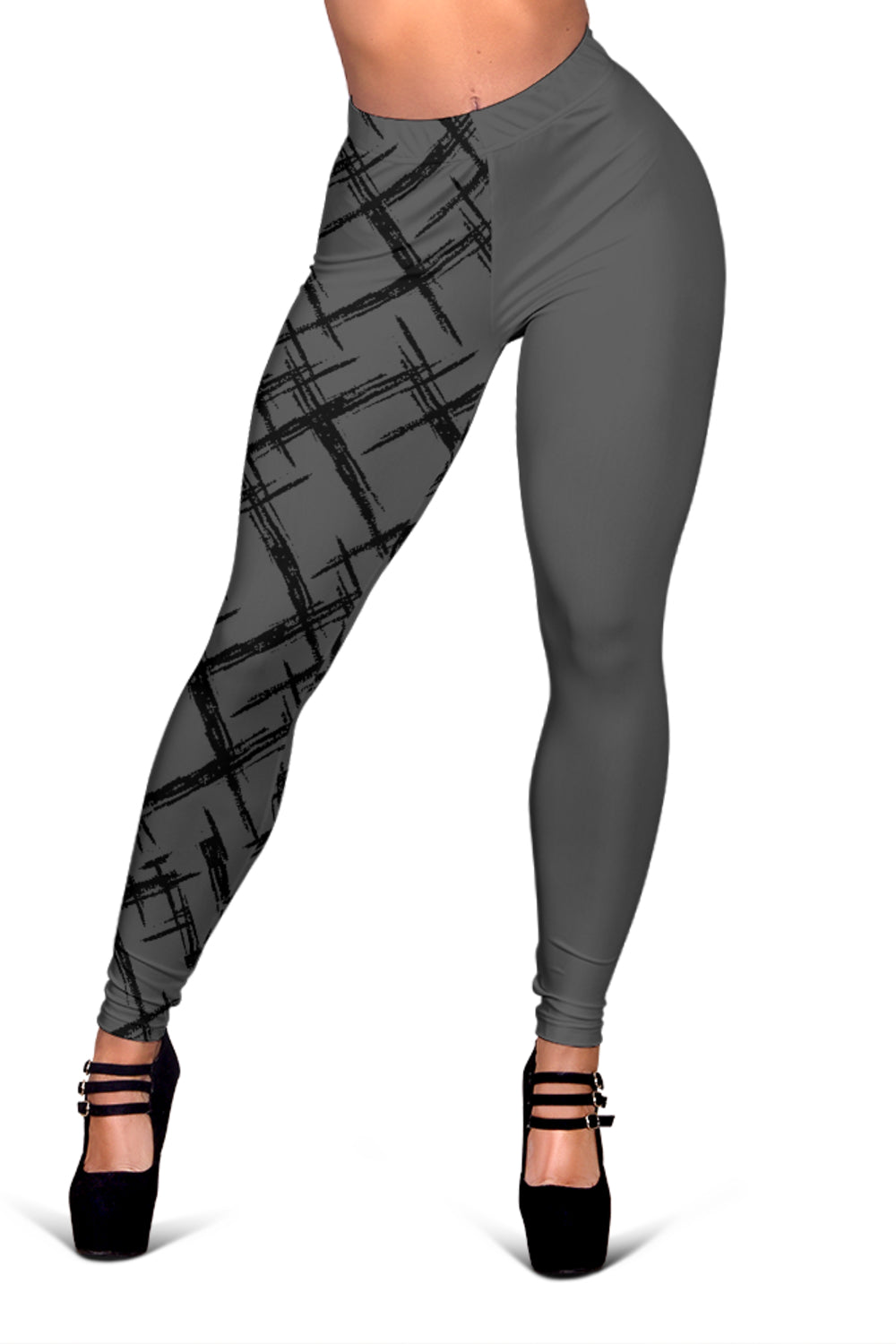 Designer Leggins - schwarz/grau