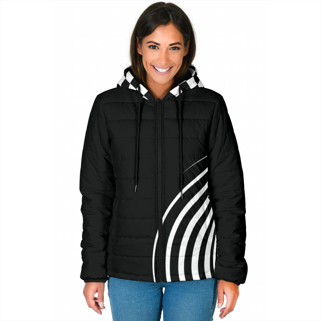 Übergangsjacke / Steppjacke "Sylli", schwarz/weiß