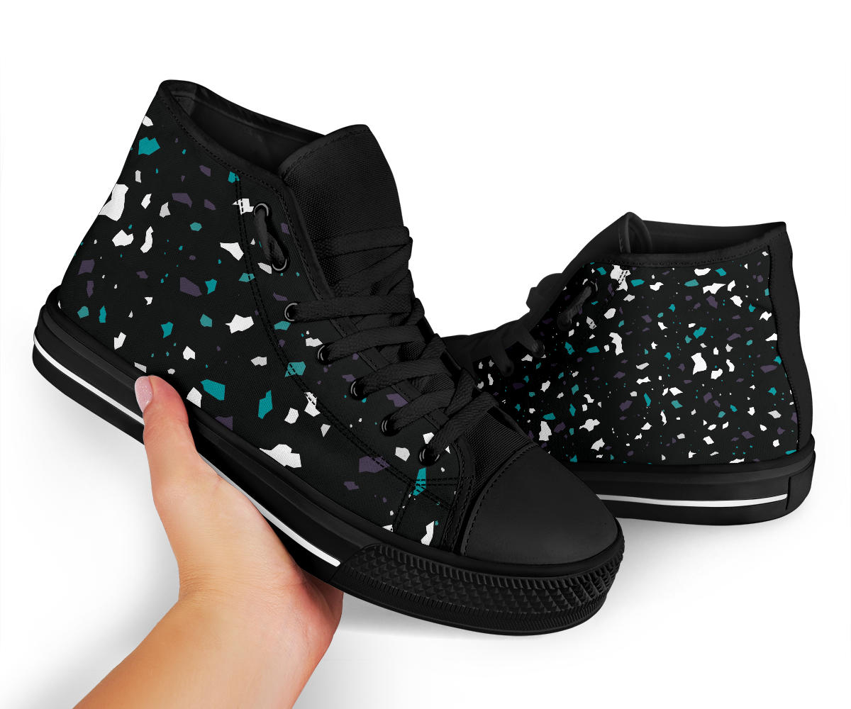 Designer-Sneaker "Melanie" - schwaz/weiß/türkis