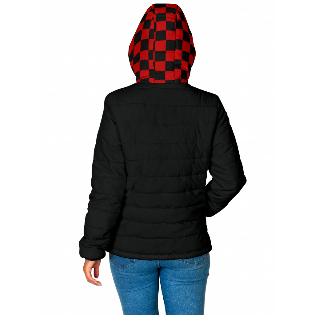 Übergangsjacke / Steppjacke "Fred", schwarz-rot kariert
