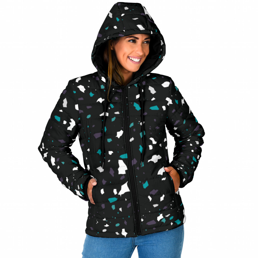 Jacke "Melanie" - schwarz/türkis/weiß