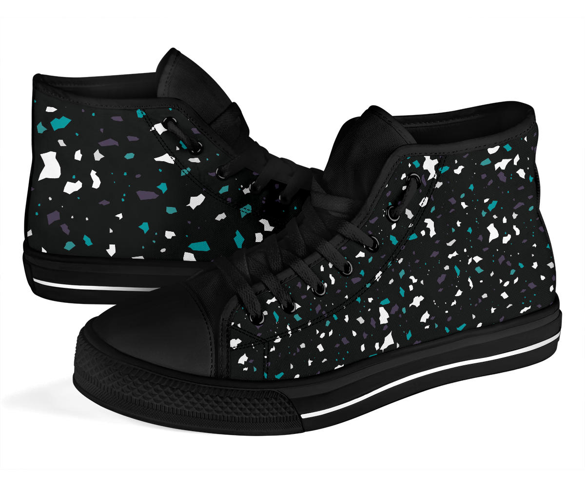 Designer-Sneaker "Melanie" - schwaz/weiß/türkis
