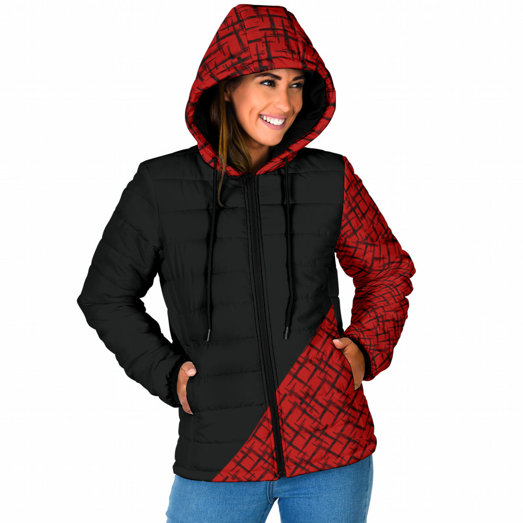 Jacke scharz/rot gemustert