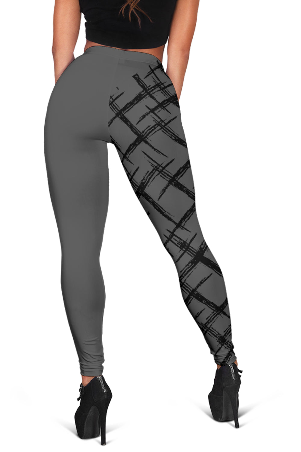 Designer Leggins - schwarz/grau