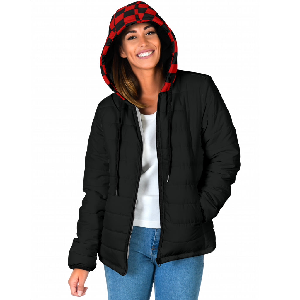 Übergangsjacke / Steppjacke "Fred", schwarz-rot kariert