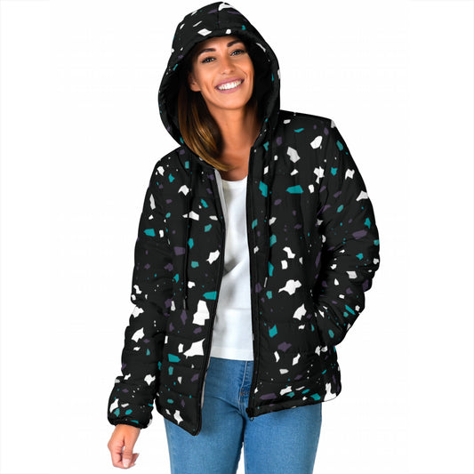 Jacke "Melanie" - schwarz/türkis/weiß