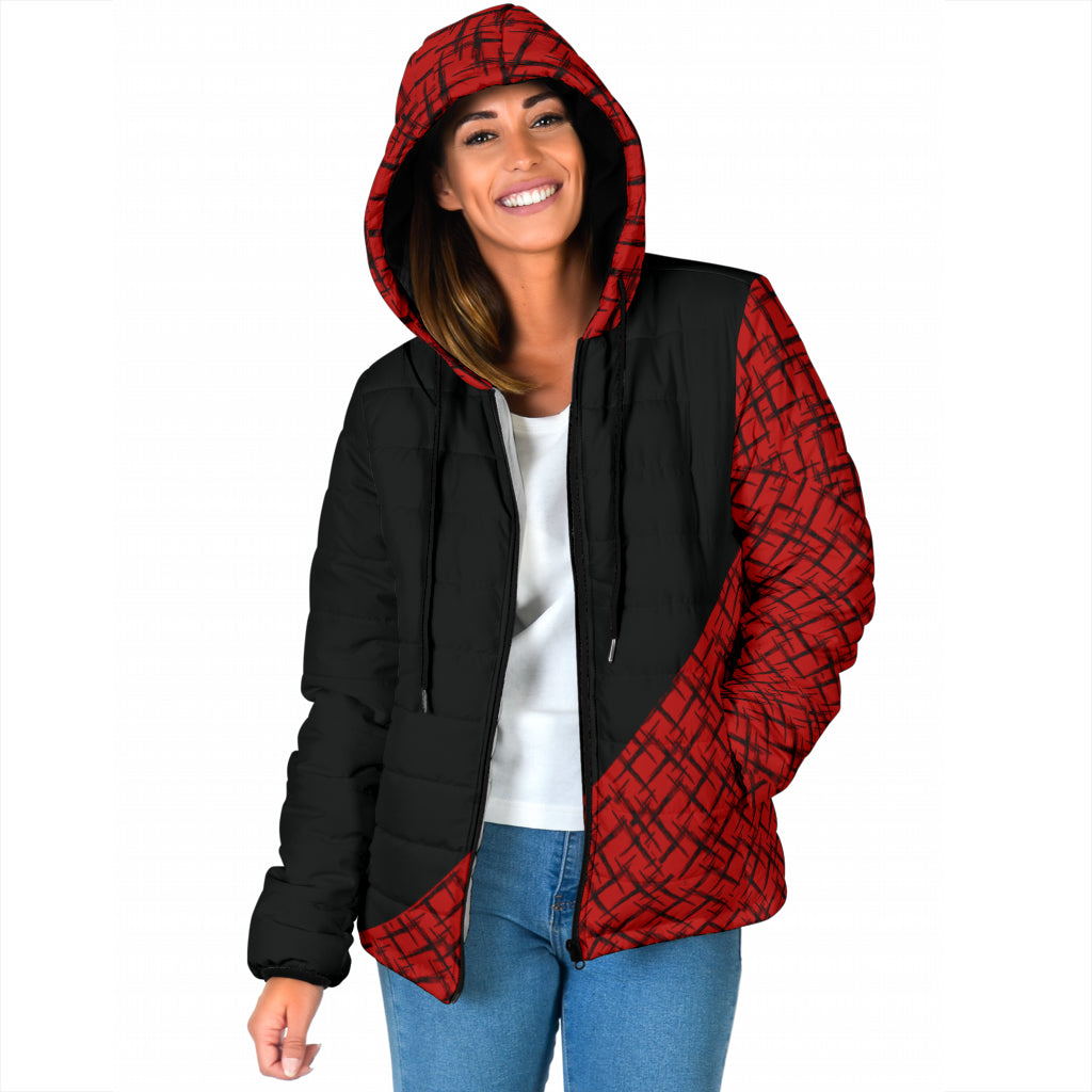 Jacke scharz/rot gemustert