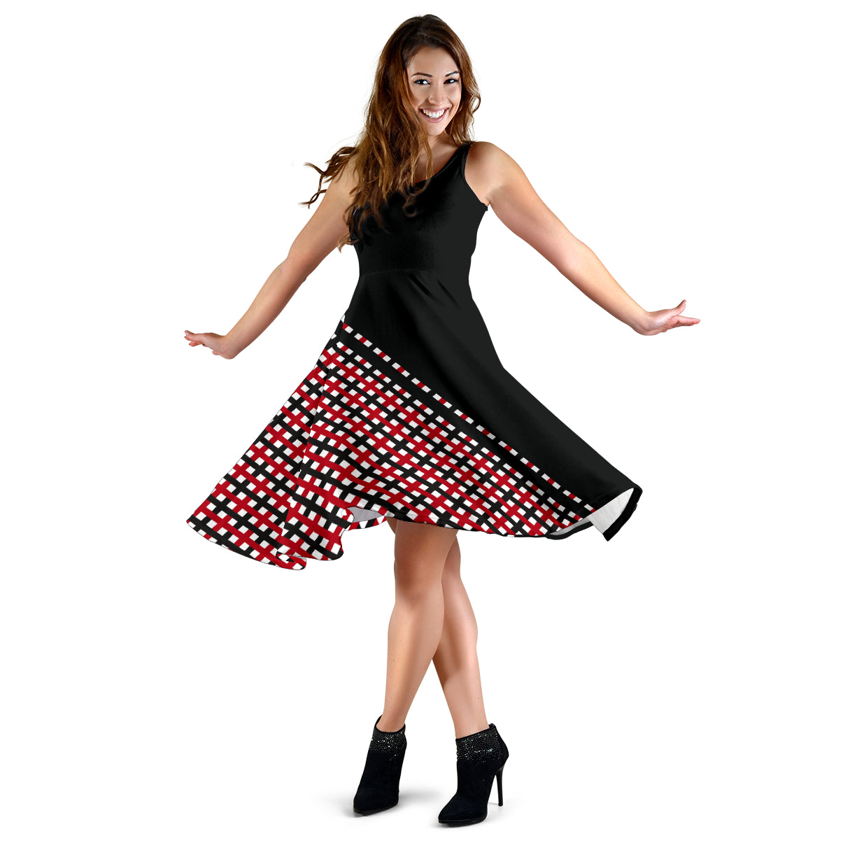 Designer-Kleid "Beate" kariert