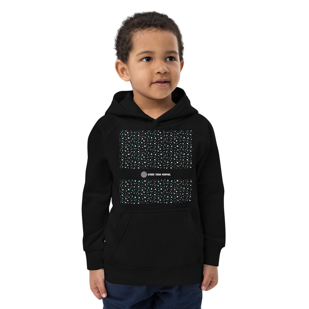 Bio Kinder-Hoodie "Melanie" - schwarz/türkis/weiß
