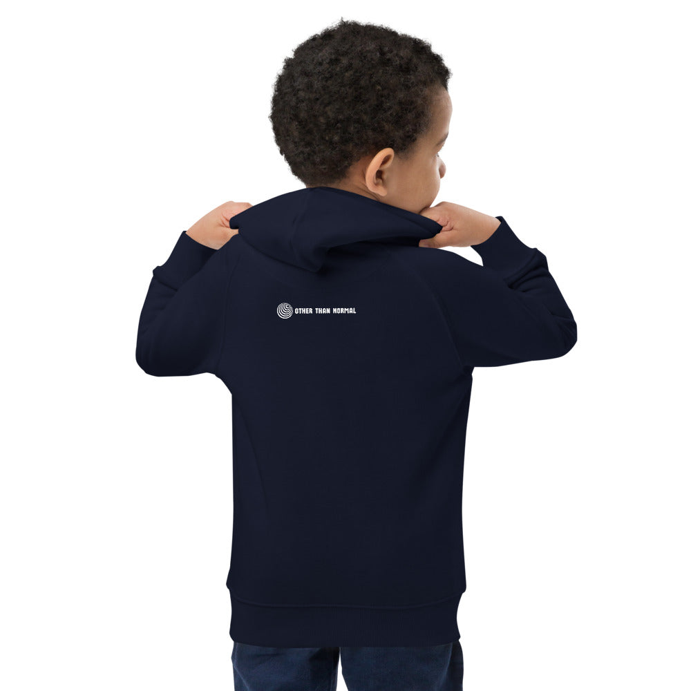 Bio Kinder-Hoodie "Melanie" - schwarz/türkis/weiß