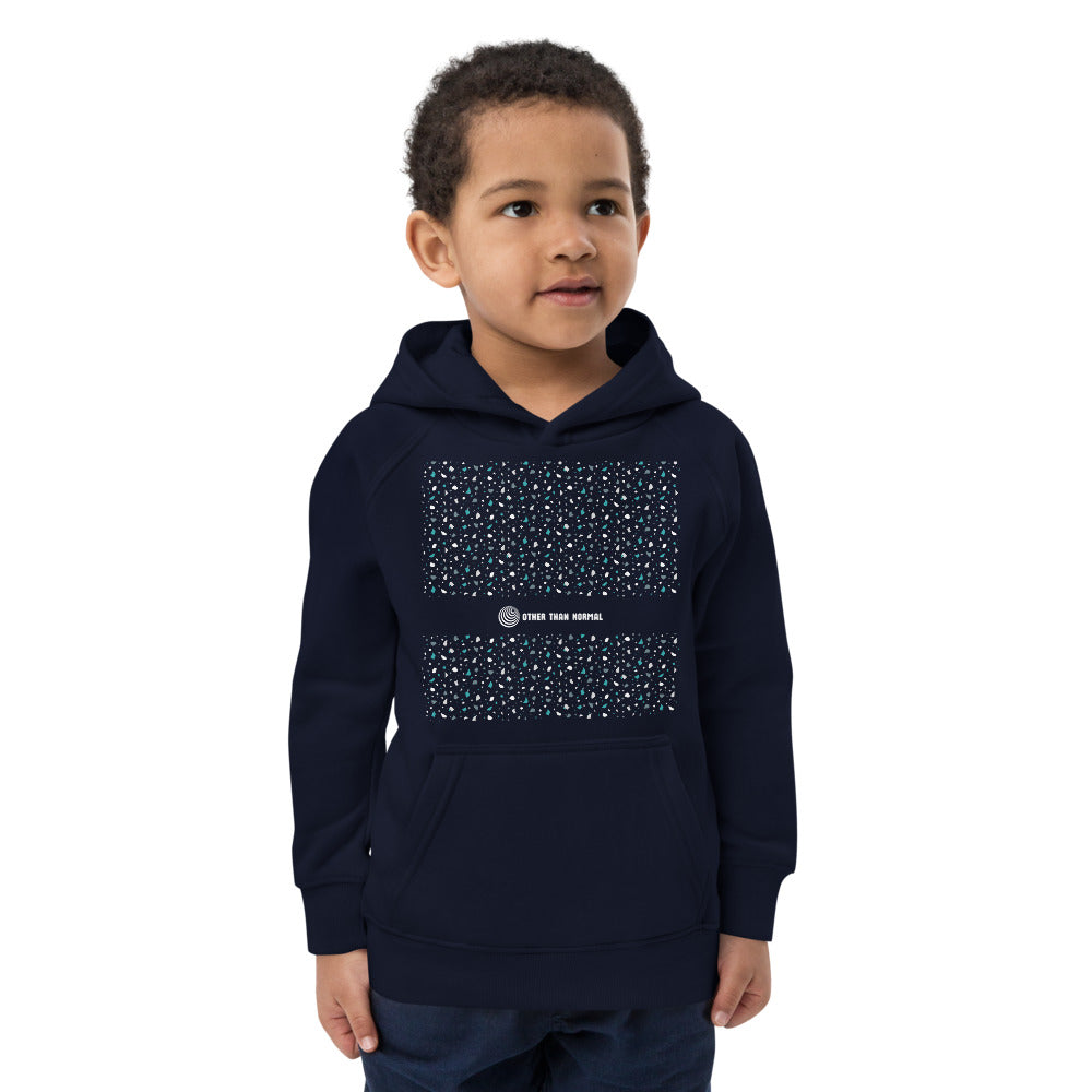 Bio Kinder-Hoodie "Melanie" - schwarz/türkis/weiß