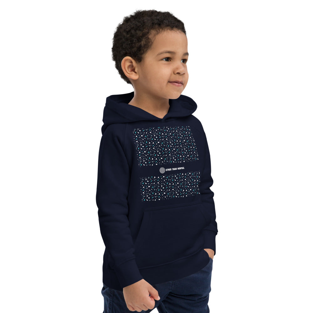Bio Kinder-Hoodie "Melanie" - schwarz/türkis/weiß
