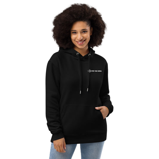 Kuschel-Bio-Hoodie "Other Than Normal", schwarz
