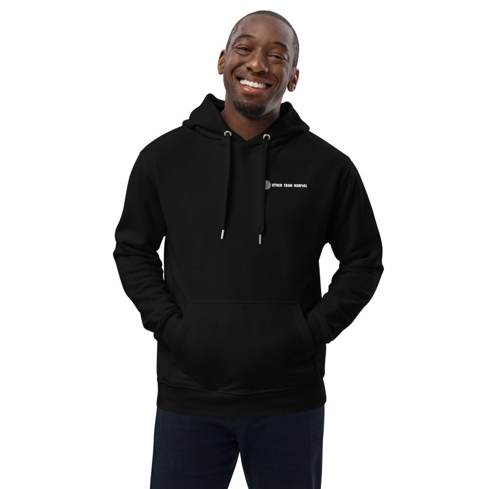 Kuschel-Bio-Hoodie "Other Than Normal", schwarz