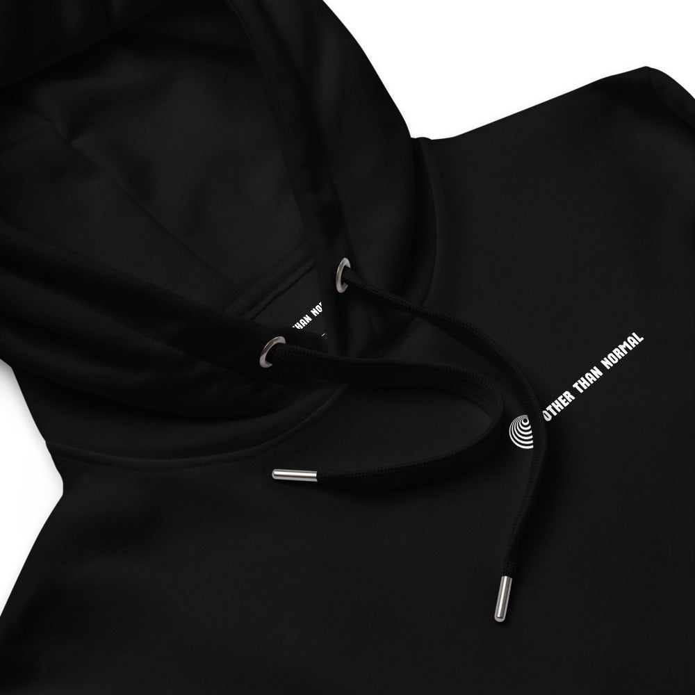 Kuschel-Bio-Hoodie "Other Than Normal", schwarz