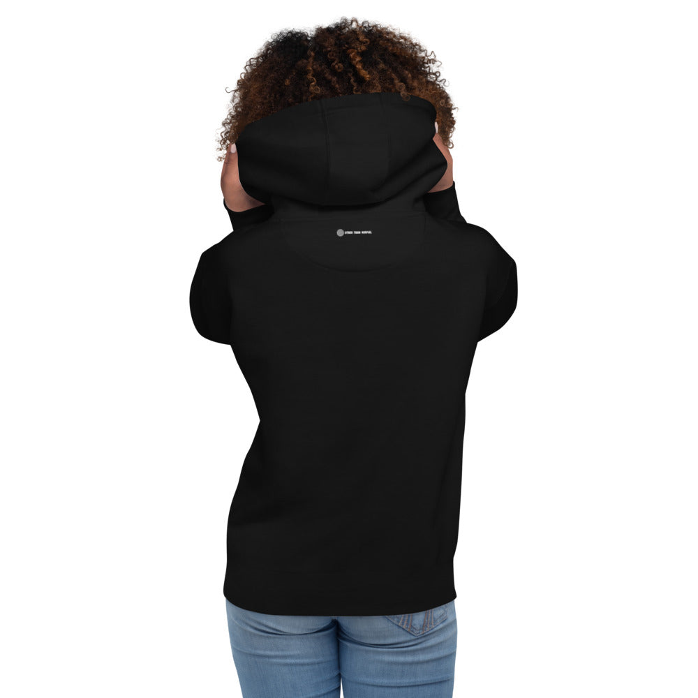 Baumwoll-Hoodie "Melanie" - schwarz/türkis/weiß