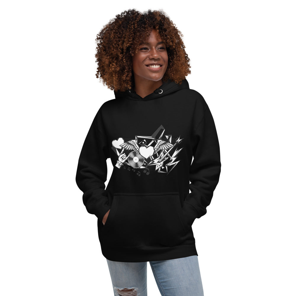 Baumwoll-Hoodie "Rock'n'roll"