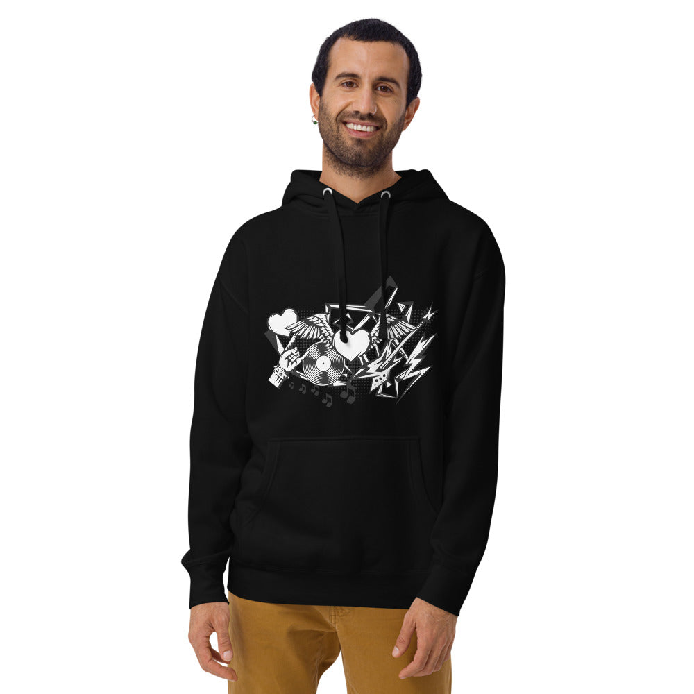 Baumwoll-Hoodie "Rock'n'roll"