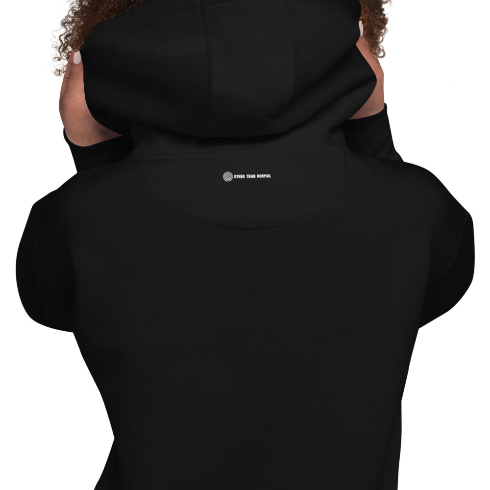 Baumwoll-Hoodie "Melanie" - schwarz/türkis/weiß