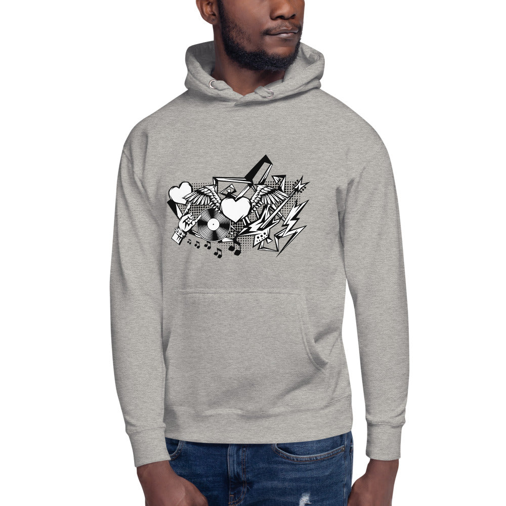 Baumwoll-Hoodie "Rock'n'roll"