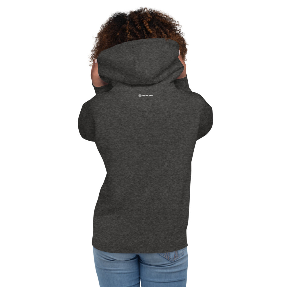 Baumwoll-Hoodie "Melanie" - schwarz/türkis/weiß