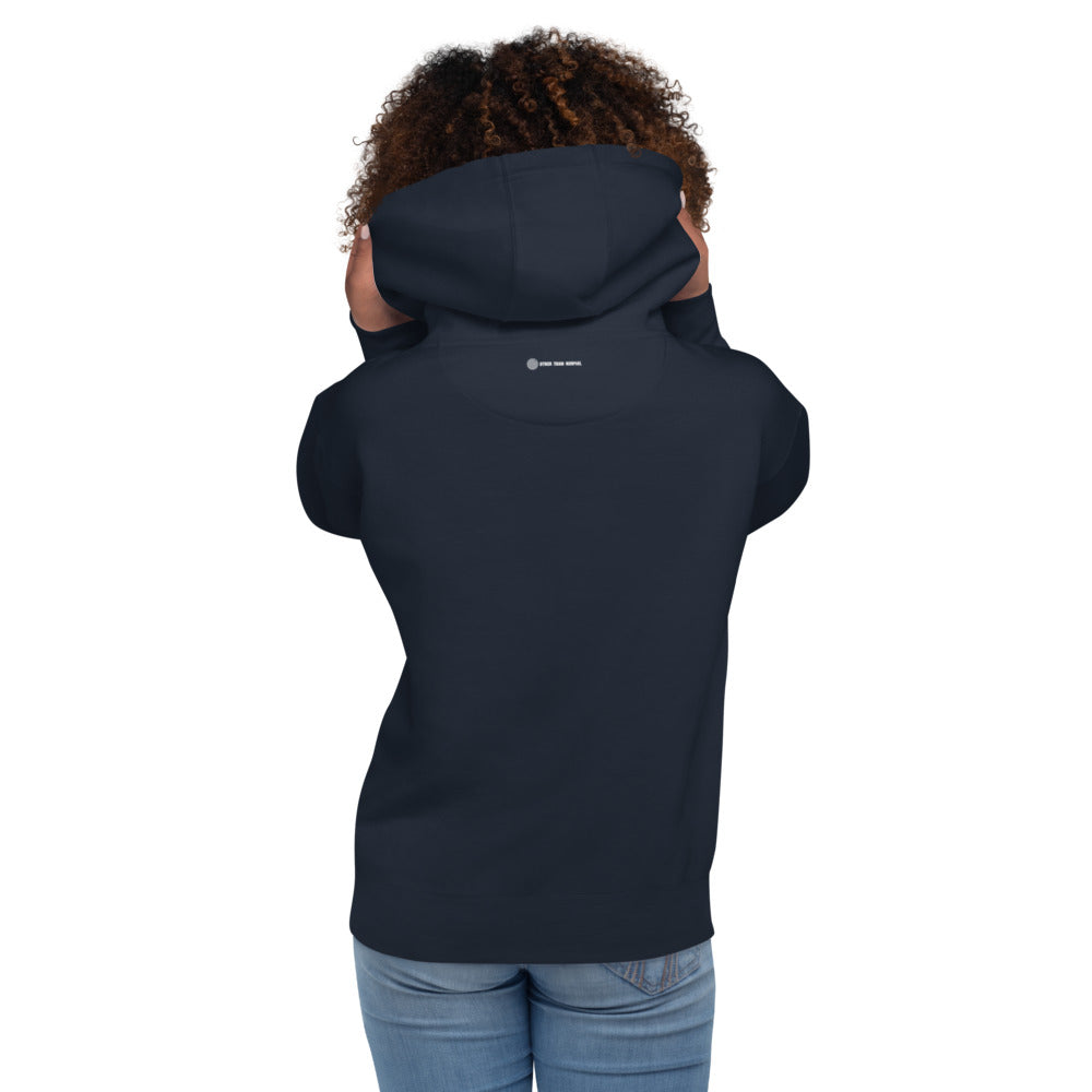 Baumwoll-Hoodie "Melanie" - schwarz/türkis/weiß