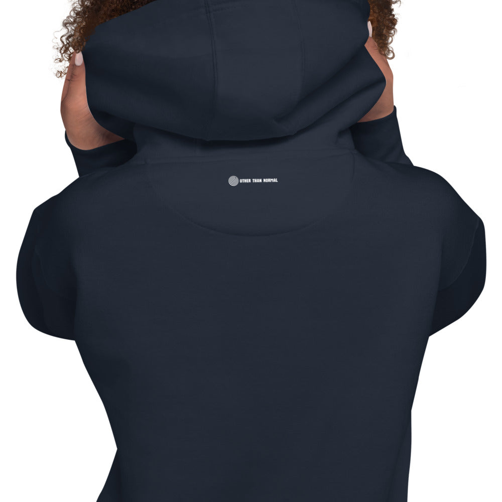 Baumwoll-Hoodie "Melanie" - schwarz/türkis/weiß