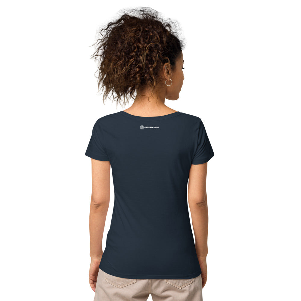 Basic Bio-T-Shirt für Damen, schwarz/weiß kariert