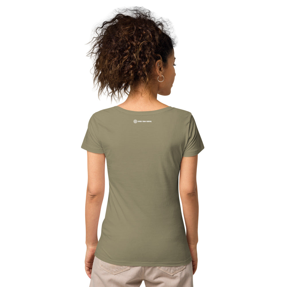Basic Bio-T-Shirt für Damen, schwarz/weiß kariert