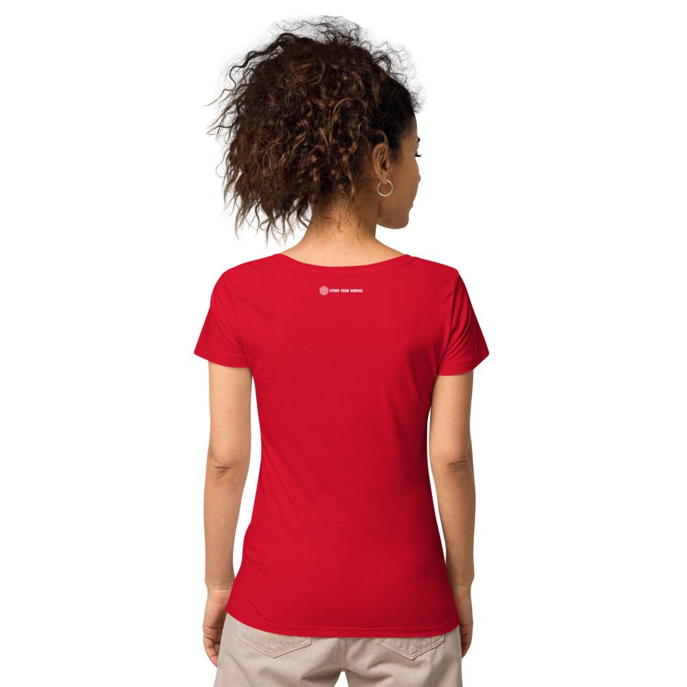 Basic Bio-T-Shirt für Damen, schwarz/weiß kariert