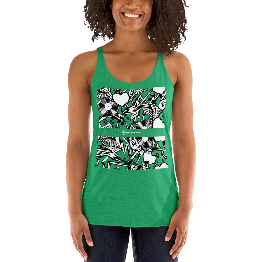 Racerback Tank-Top für Damen "Rock'n'roll"