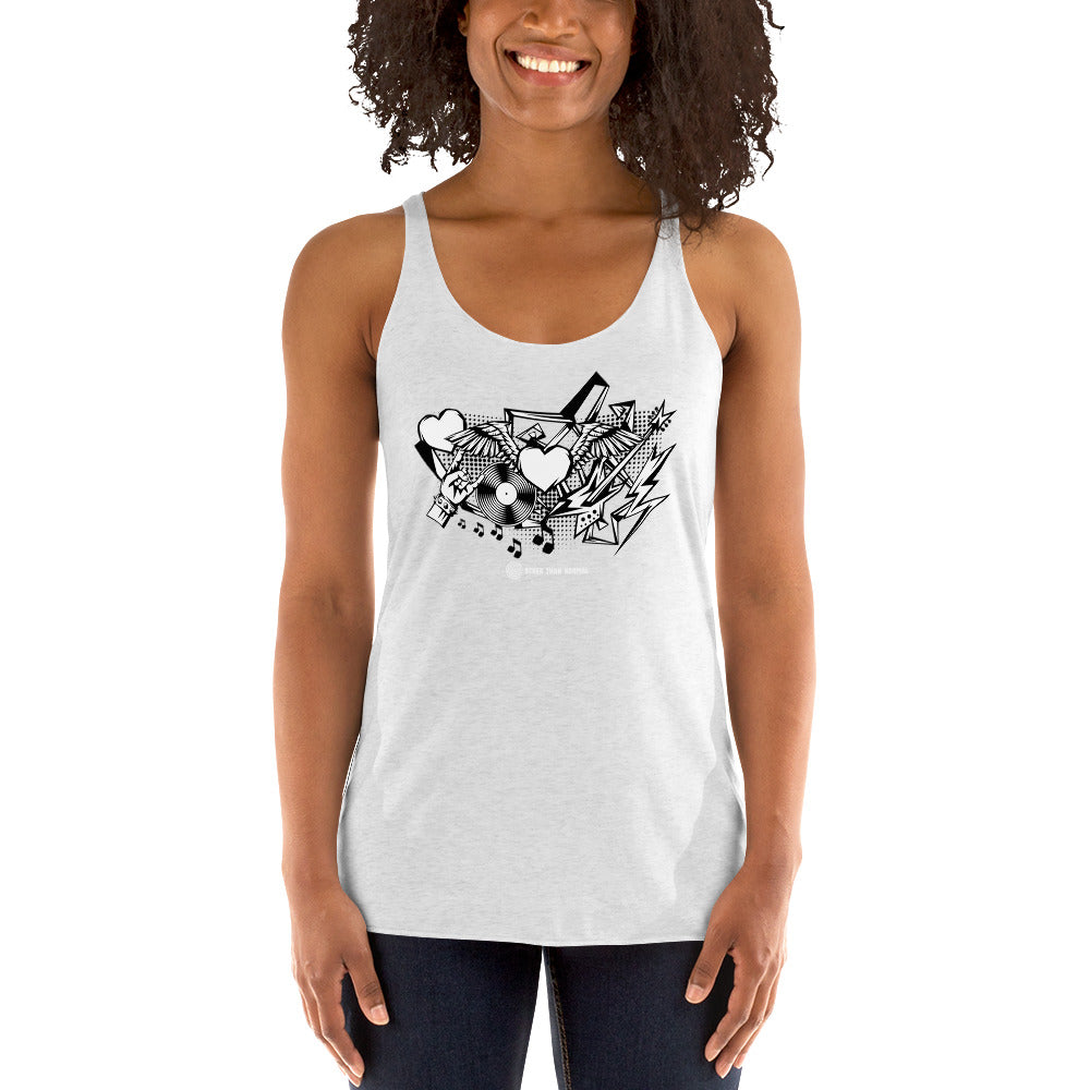 Racerback Tank-Top für Damen "Rock'n'roll"