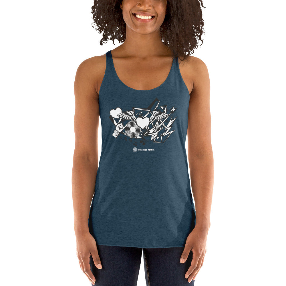 Racerback Tank-Top für Damen "Rock'n'roll"