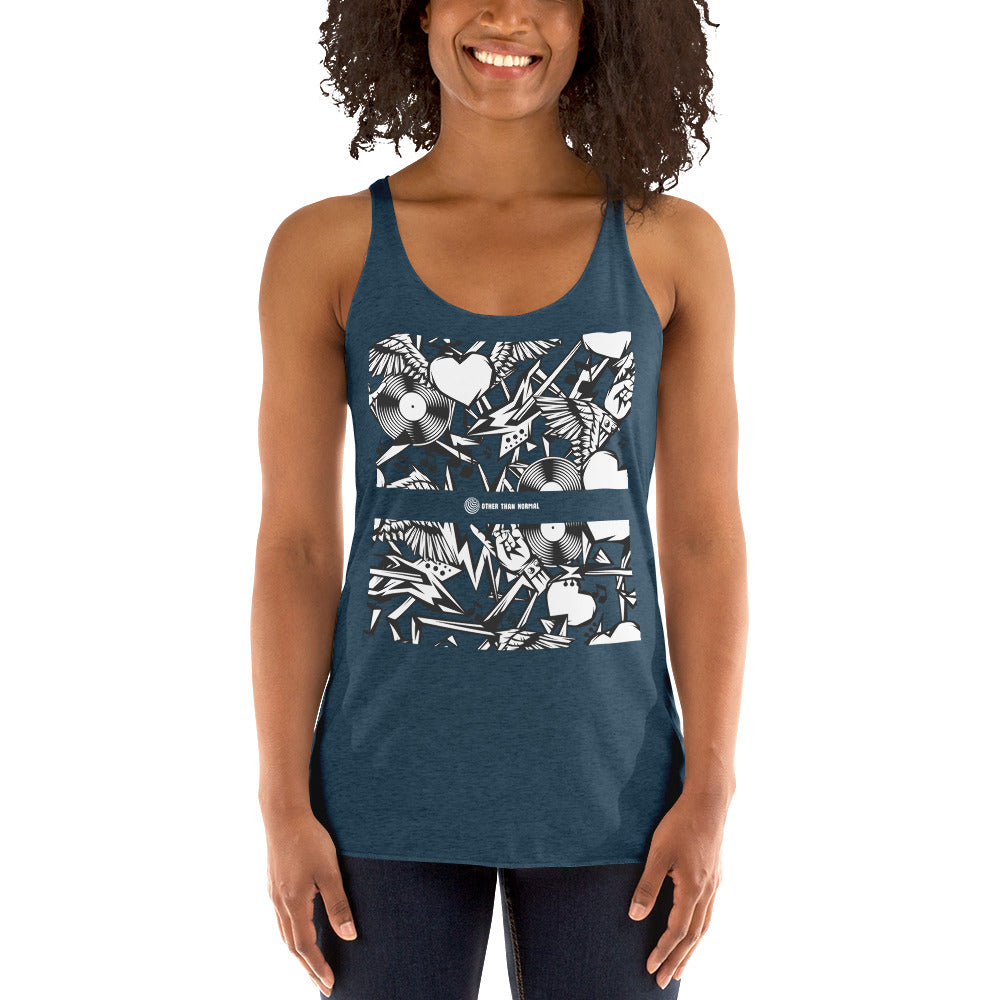 Racerback Tank-Top für Damen "Rock'n'roll"