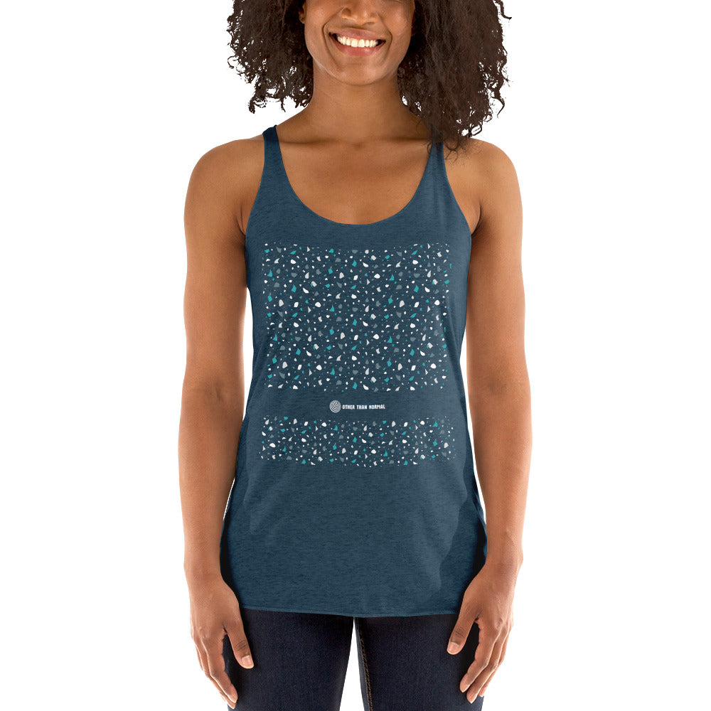 Tank-Top für Damen "Melanie" - schwarz/türkis/weiß