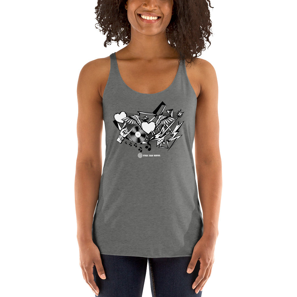 Racerback Tank-Top für Damen "Rock'n'roll"